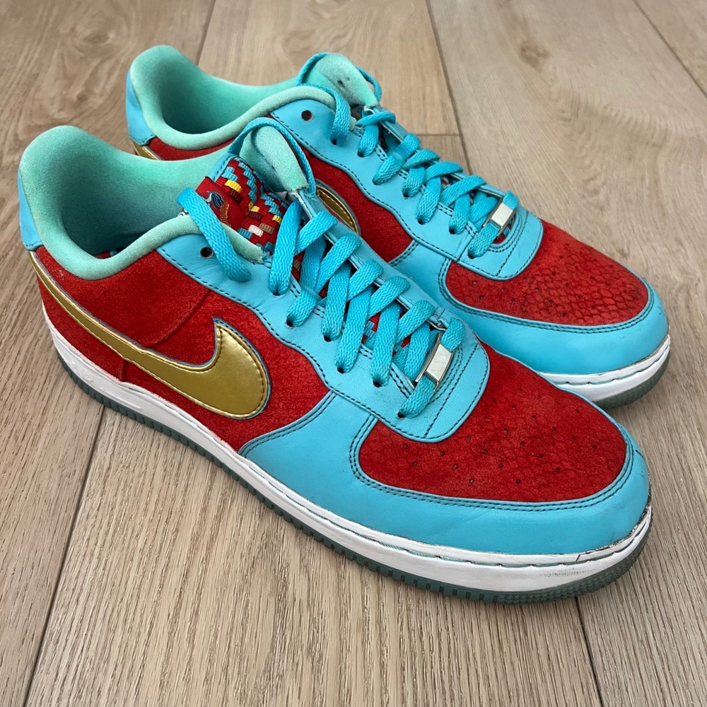 Nike Air Force 1 Low Year of the Dragon II Red Blue Gold 
Mens 13